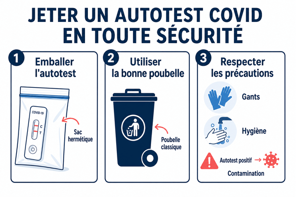 Jeter un autotest covid en toute sécurité
